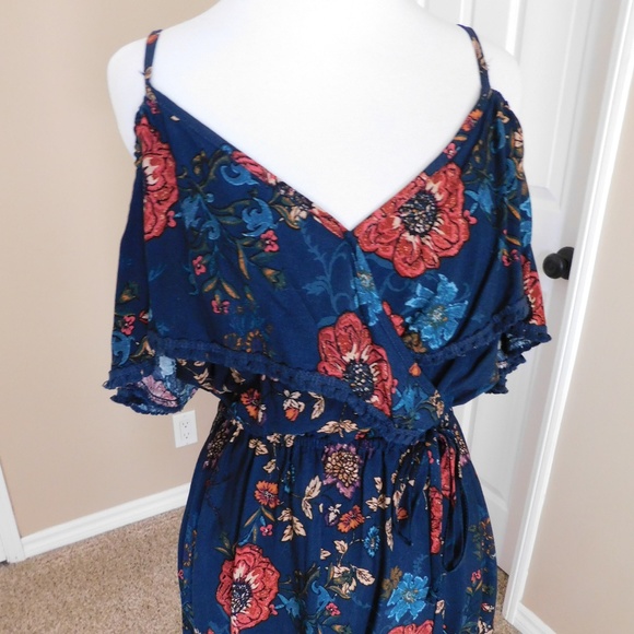 Xhilaration Navy Blue - Floral Dress - Picture 2 of 7